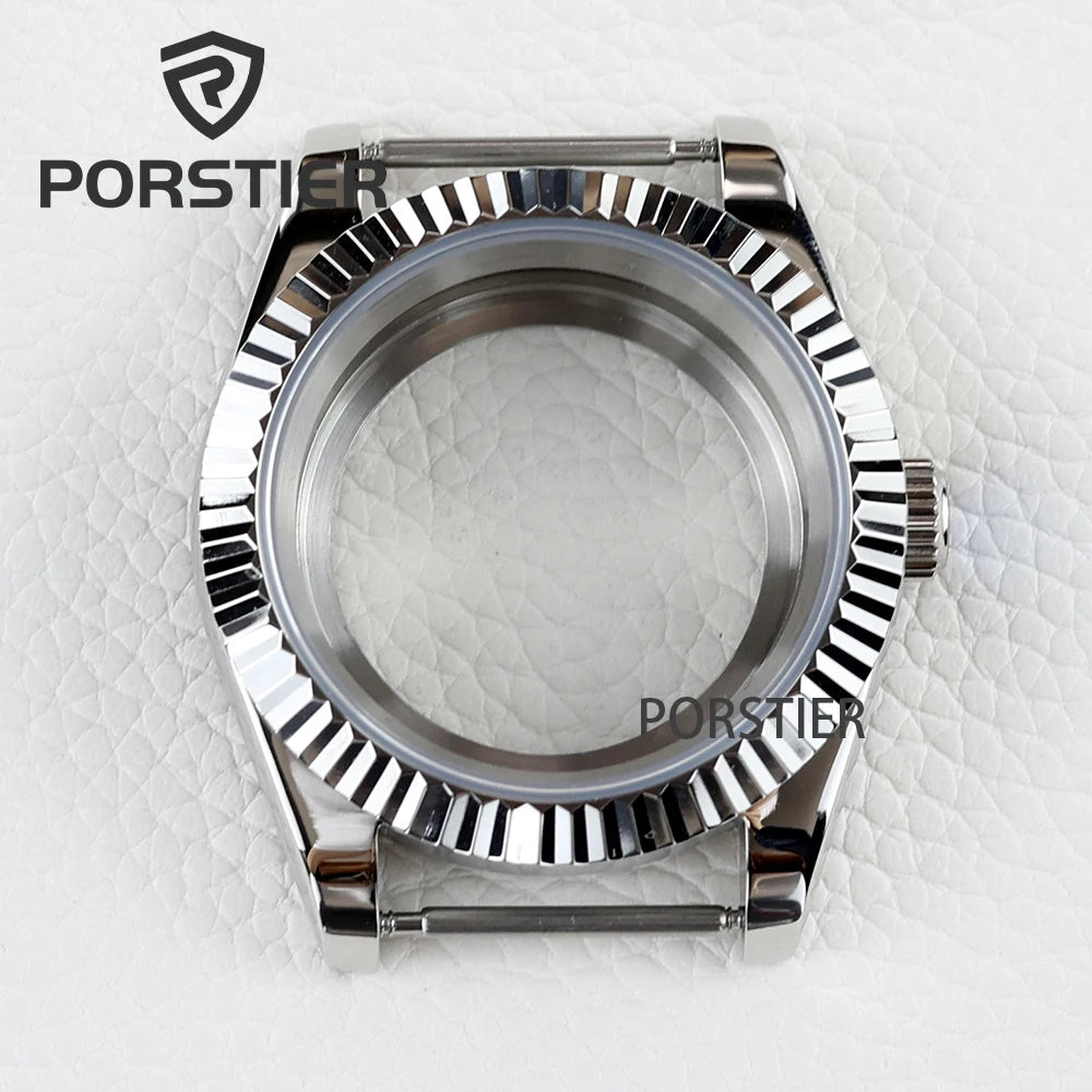 36/39mm NH35 Watch Case Stainless steel Sapphire Glass Transparent Back Cover for Seiko NH35 NH36 movement Datejust Oyster Strap