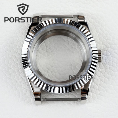 36/39mm NH35 Watch Case Stainless steel Sapphire Glass Transparent Back Cover for Seiko NH35 NH36 movement Datejust Oyster Strap