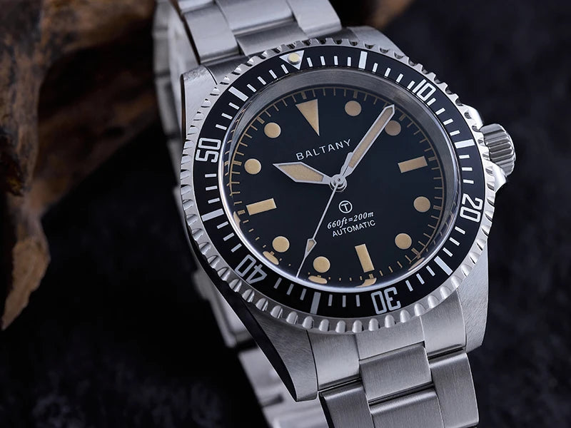 Baltany 39MM Dive Watch Man S3075 MilSubmariner Homage Watch  20Bar Waterproof Stainless Steel Bracelect NH38 Auto Sports Watch