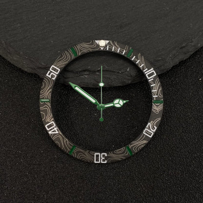 NH35 38-30.5mm bezel insert red Hands Watch Hands Blue Green Luminous Red Green Blue Hands For NH35/36/4R/7S Movement Watches Parts