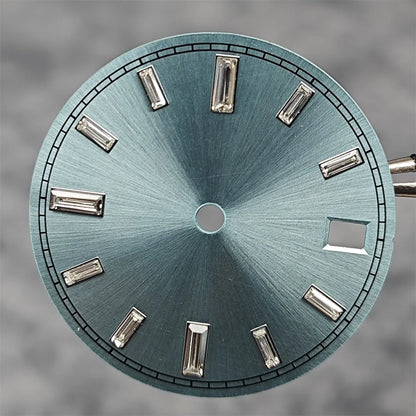 28.5mm Watch Dial Stone Diamond Nail Sunburst Watch Faces No Luminous Accessory Suitable for NH35 / NH36 Movement