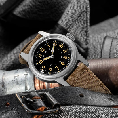 THORN SHY043 36mm  NH35 Automatic Retro Field Military Watch C3 Luminous 10bar