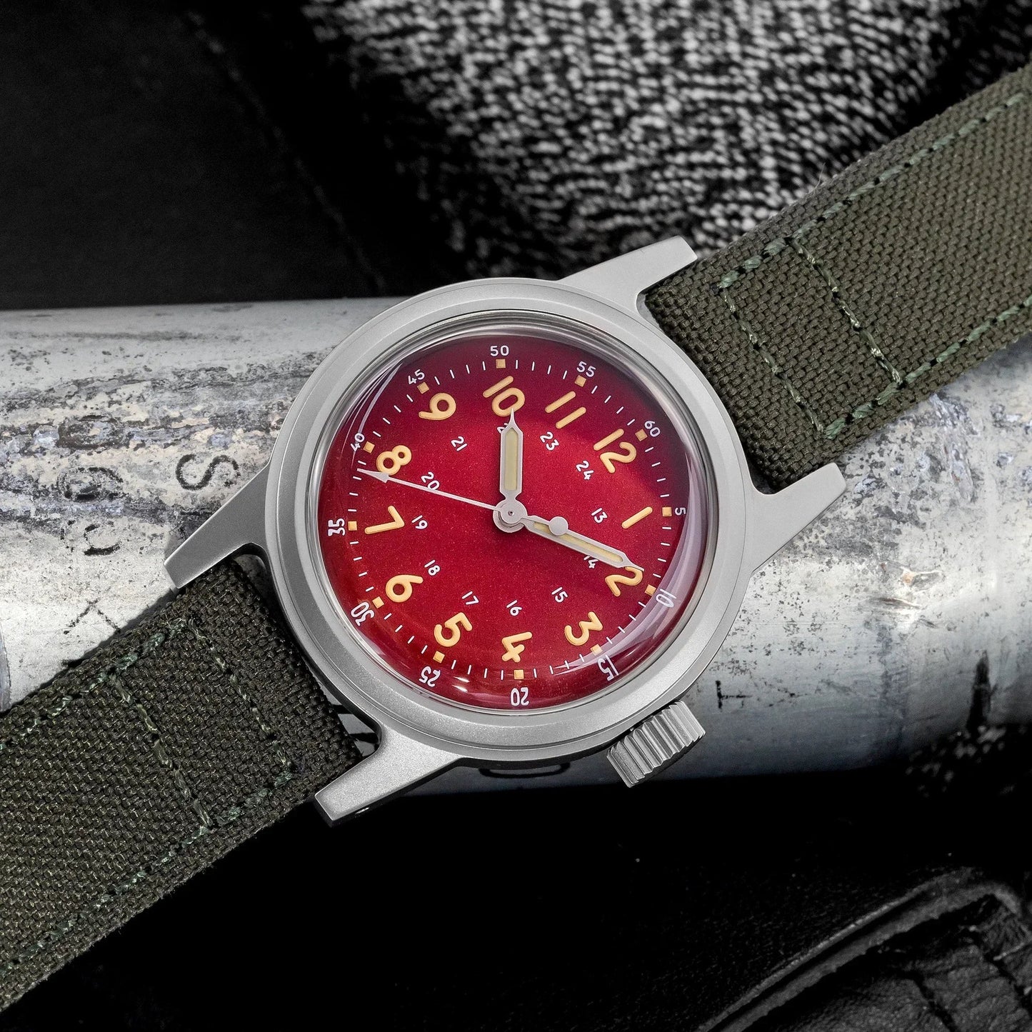 THORN SHY043 36mm  NH35 Automatic Retro Field Military Watch C3 Luminous 10bar