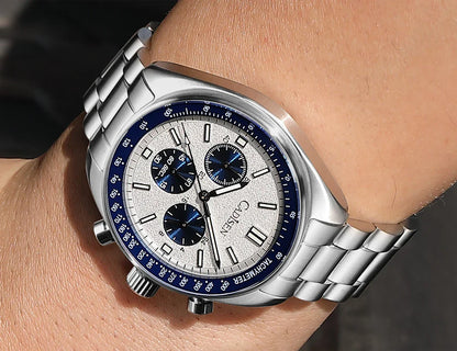 Cadisen C7063 Quartz Chronograph Watch Japan VD53 42MM AR Sapphire 5Bar