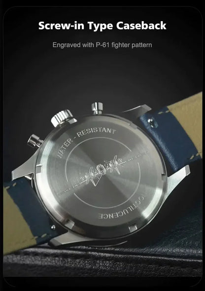 Fifty Fathoms Mod Hruodland Fo19  Chronograph Watch VK64 Quartz AR Sapphire 40MM 10bar