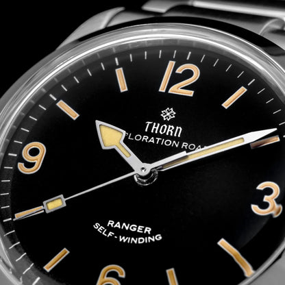 THORN T003 34mm Retro Watch PT5000 Automatic Dome Sapphire Luminous 10Bar dress explorer