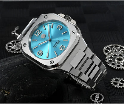 San Martin Square Watch SN0074G 40mm PT5000 Sw200  Automatic 10 Bar BGW-9 Lume