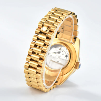 Day-Date Miyota 8285 automatic watches TDD002 Sapphire 10Bar 39MM custom watch