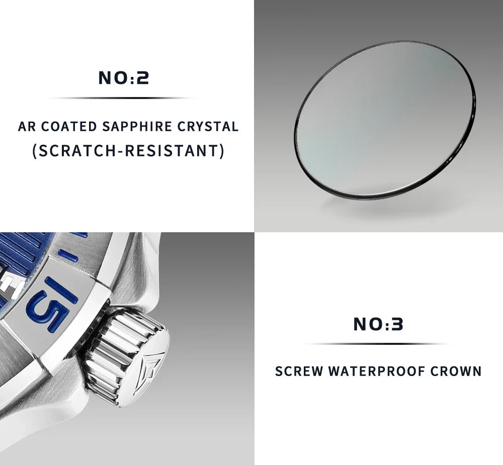 CADISEN C8218 Diver V2 20Bar NH35 Automatic 40MM Sapphire luminous