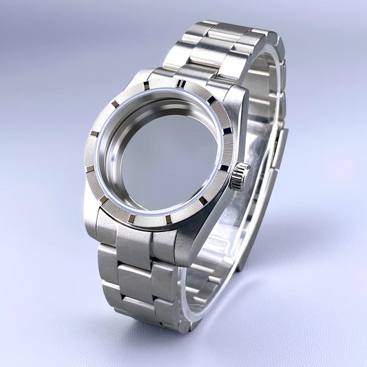 Original Diver Case 36mm NH35 Engine turned Bezel watch case for AK Parts Sapphire Glass Stainless Steel case Fit NH35 Movement 28.5mm Dial NH35