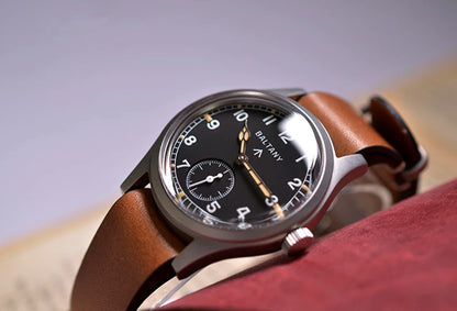 Custom logo watch Baltany S2025 D12 Retro Military Watch 36mm Swiss Luminous 10ATM Seagull  ST1701 Mechanical Watch