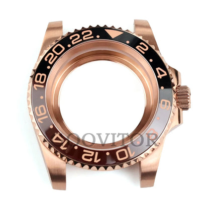 NH35 Watch Case 40mm For GMT YACHT-MASTER Seiko NH34/NH35/NH36/NH38 Movement Rose Gold Jubilee Bracelet Submariner NH35 Case