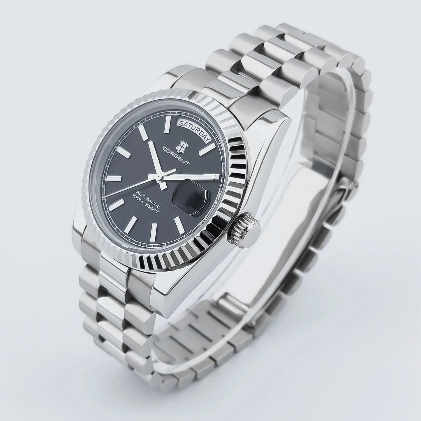 COTGEUT Day-Date 36mm  CG2029 Seagull ST1644 Automatic Sapphire 5Bar DD36 Watch