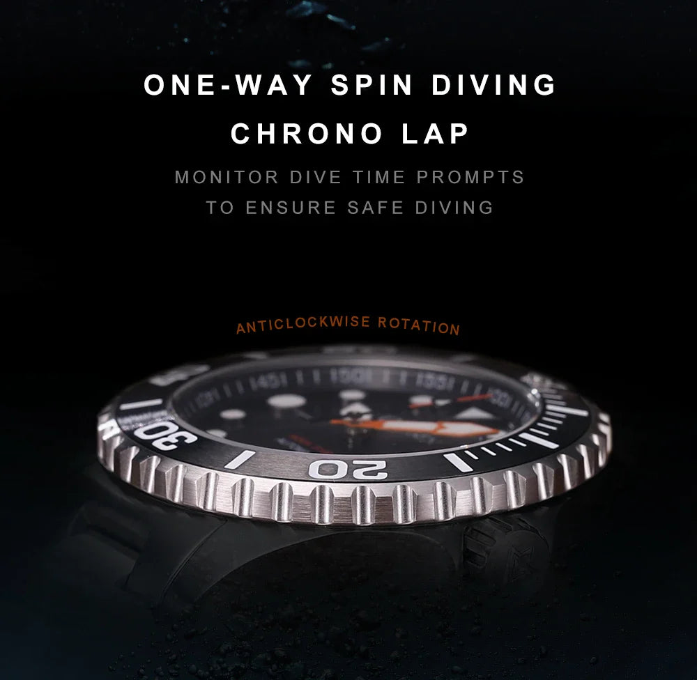 Cadisen C8232 Submariner DIVER  NH35A 100M Waterproof Luminous AR Sapphire 40MM