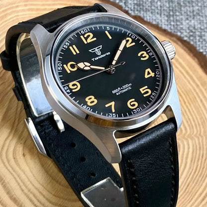 Tandorio 39mm Sapphire Glass 20ATM NH35A PT5000 Pilot TD134
