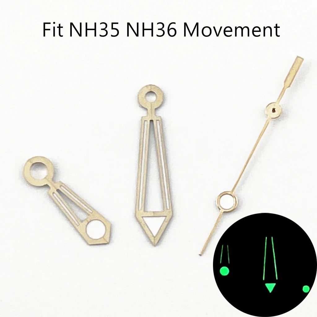 NH35 Watch Hands Green Luminous Fit NH35 NH36 ETA2824 2836 Miyota 8205 8215 N821A Mingzhu DG2813 3804 Movement Watch Accessories