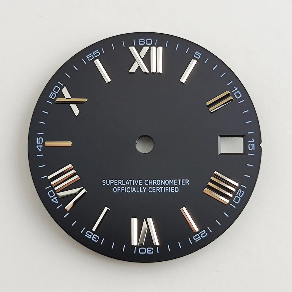 28.5mm NH35 dial Roman dial S Dial Modified Dial for NH35/NH36 Automatic Movement Watch accessories