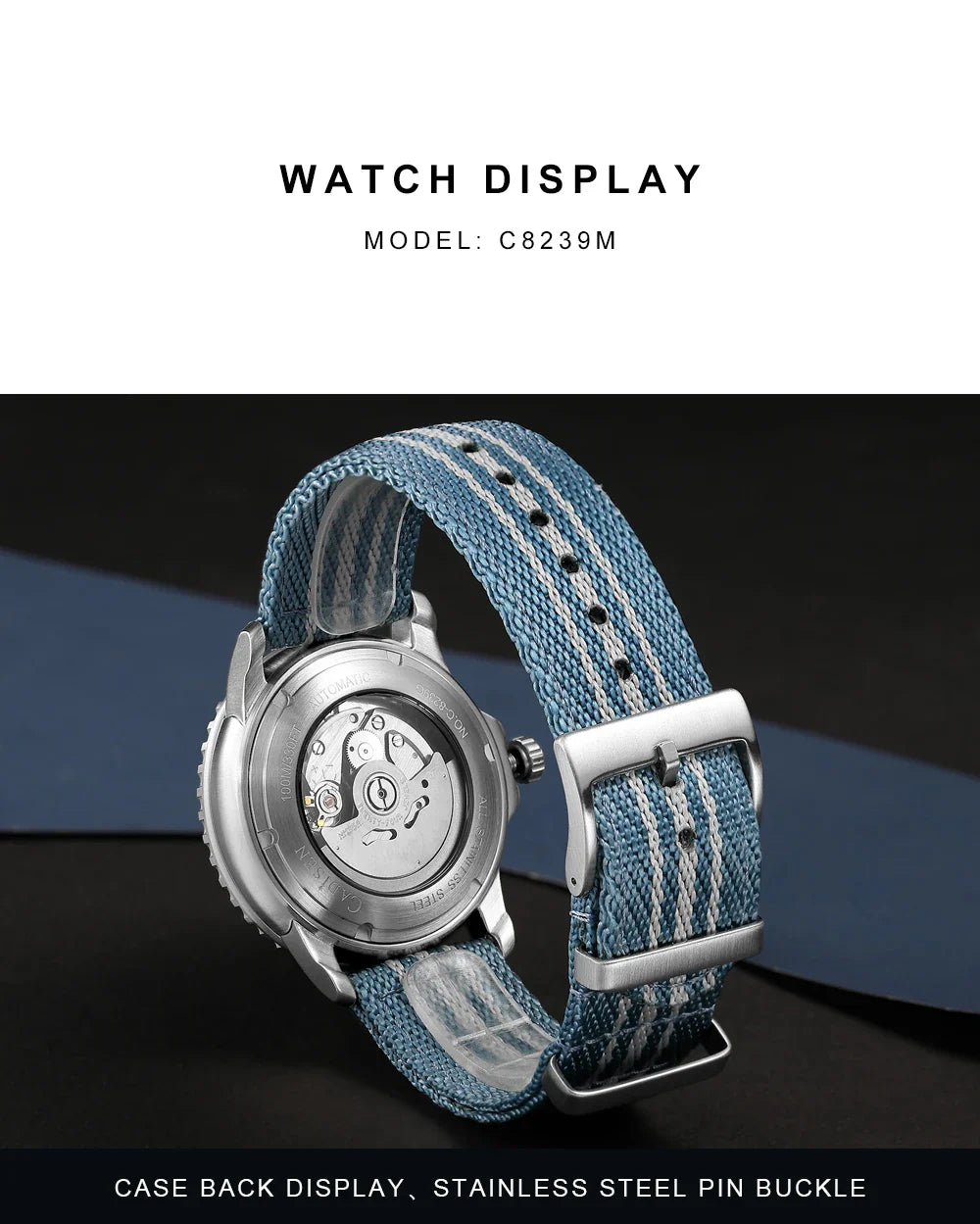 CADISEN BB58 Watch C8239 Miyota 8215 Automatic Luminous 10 Bar 42MM Dive Watch