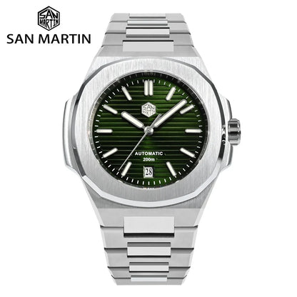 San Martin Nautilus MOD SN0075G 43mm Sw200  PT5000 Automatic AR Sapphire 20 ATM BGW-9