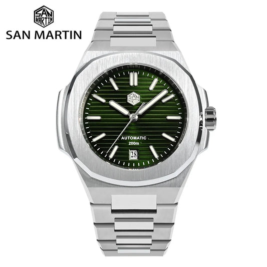San Martin Nautilus MOD SN0075G 43mm Sw200  PT5000 Automatic AR Sapphire 20 ATM BGW-9