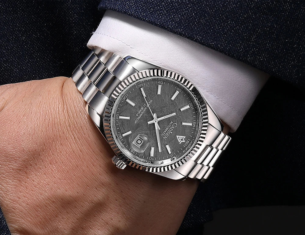 Cadisen C8214 DateJust Watch AR Sapphire MIYOTA 8215 10Bar C3 Lume 40MM