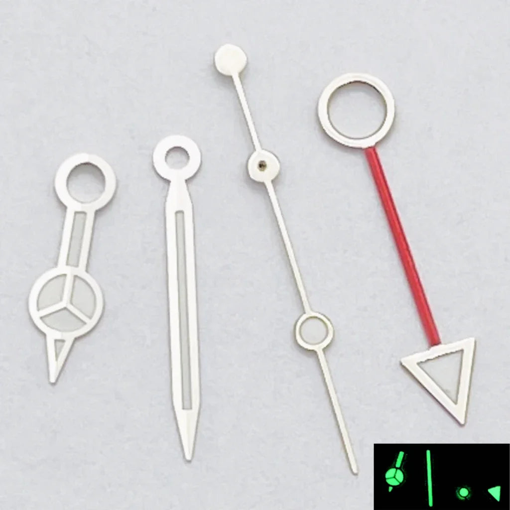 RICHUS NH34 GMT Watch Hands Silver/Black/Gold/RoseGold Blue Luminous Fit NH34 Movement Watch Accessories