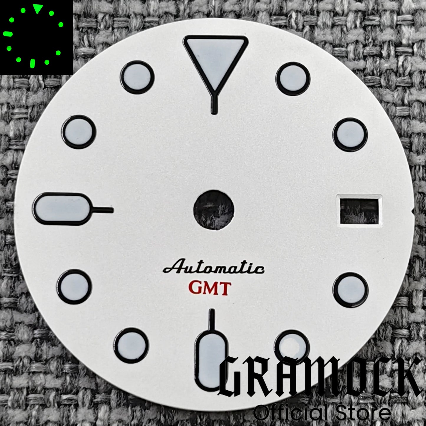 29mm Blue Red Black Orange GMT NH34 White Glossy Dial With Hands C3 Lume Fit NH34 Mechanical Watch Modified Accessories