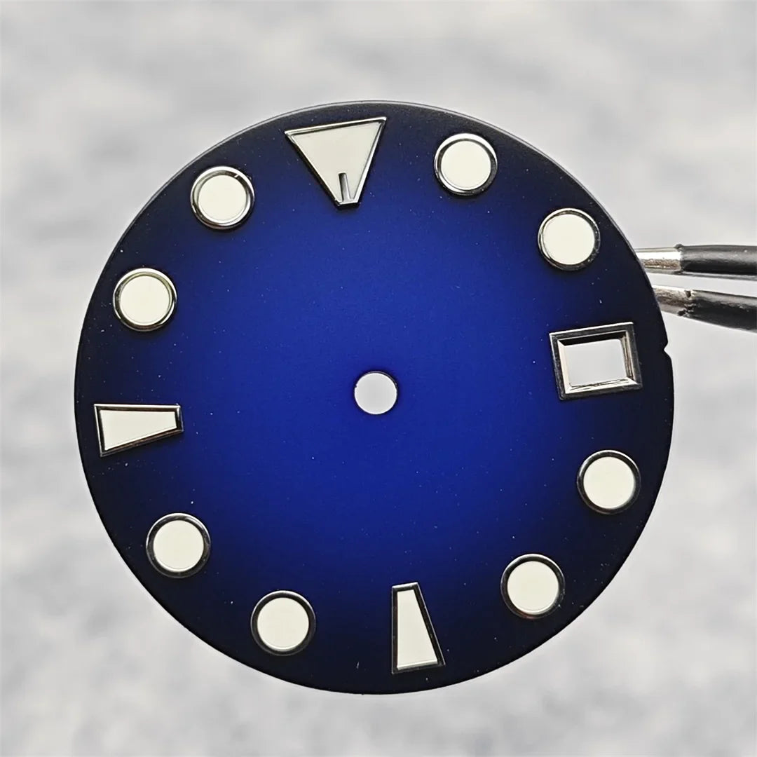 28.5MM New NH35 Dial Green Luminous Watch Face Matte Texture Dial for NH35/ NH36 Mechanical Movement Watch Accessories Repair Parts