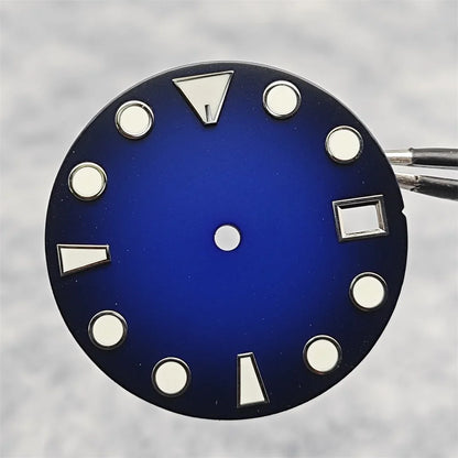 28.5MM New NH35 Dial Green Luminous Watch Face Matte Texture Dial for NH35/ NH36 Mechanical Movement Watch Accessories Repair Parts