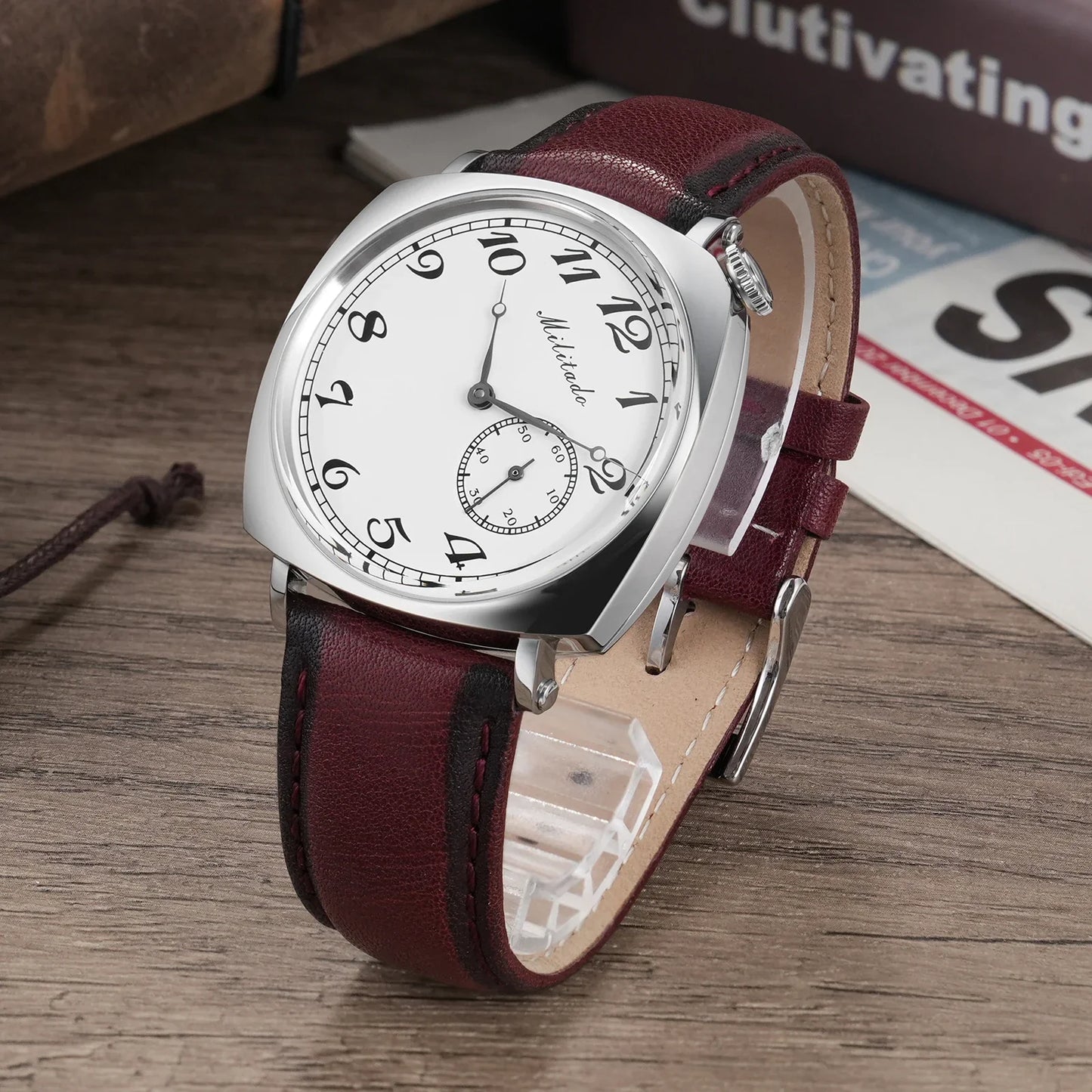 Militado ML11 Square Watch ST1701K Automatic Sapphire 10Bar 36mm Vintage reloj hombre