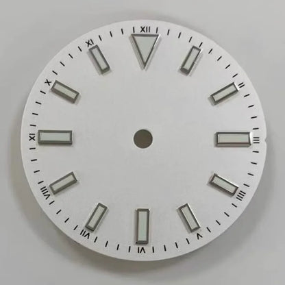 28.5mm Sunray Watch Dial Stripe Nails Green Luminous Font Modified Watch Accessories Suitable for NH35/8215/2836 Movement