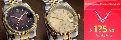 Baltany 38MM Military Watch Men  S2076 NH38 Automation Stainless Steels 100m Waterproof Vintage Khaki Aviation Homage Watch