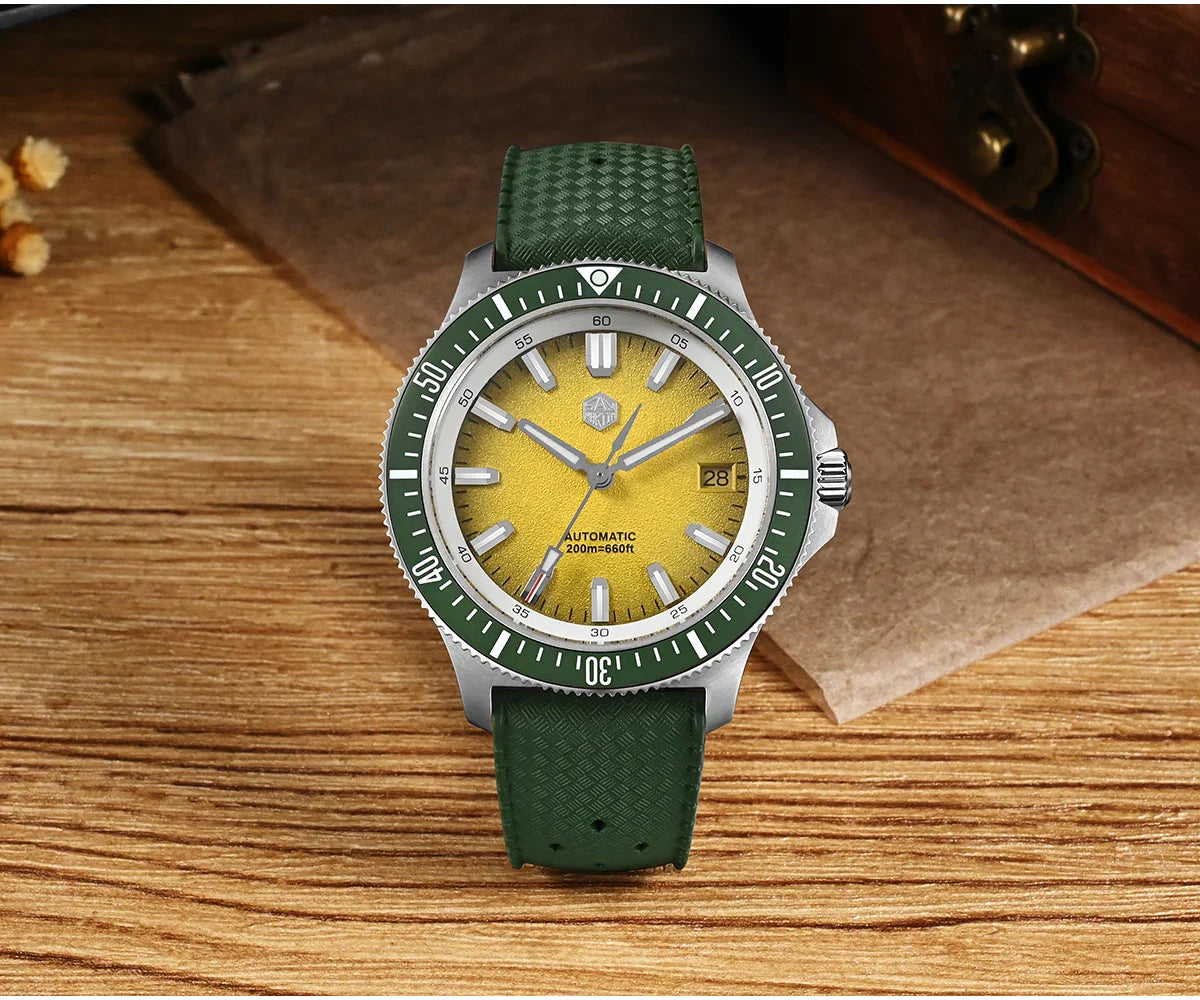 San Martin Diver SN0118G 40mm Original Design Fruit Series  NH35 Automatic 20Bar AR Sapphire BGW Luminous SN0118