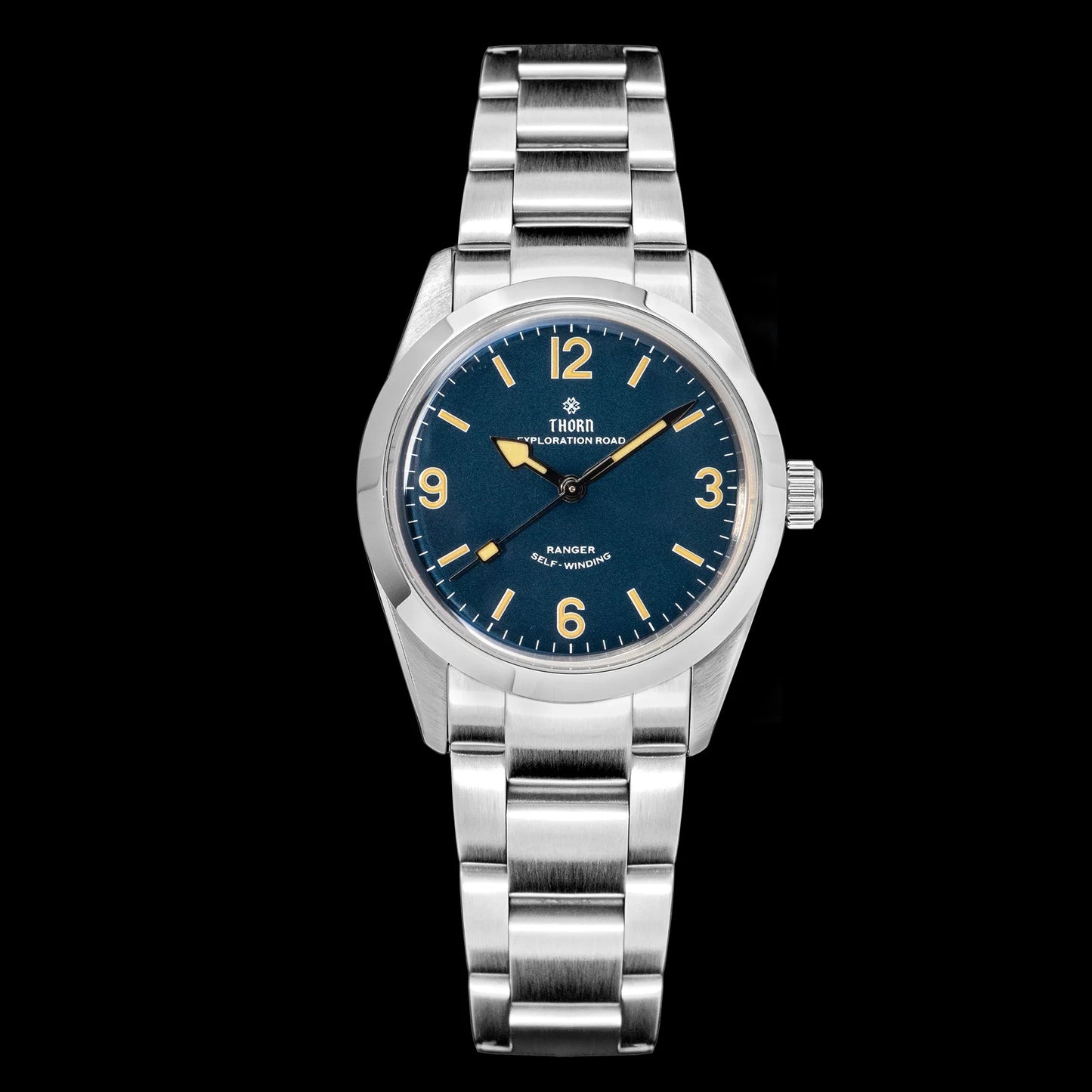 THORN T003 34mm Retro Watch PT5000 Automatic Dome Sapphire Luminous 10Bar dress explorer