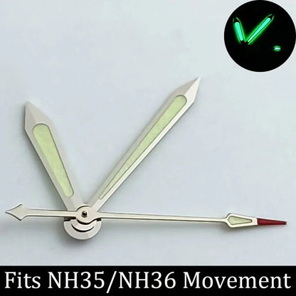 high-quality Watch accessories watch pointer NH series 35 NH36 hands green  luminous suitable for N H35/ NH36 movement