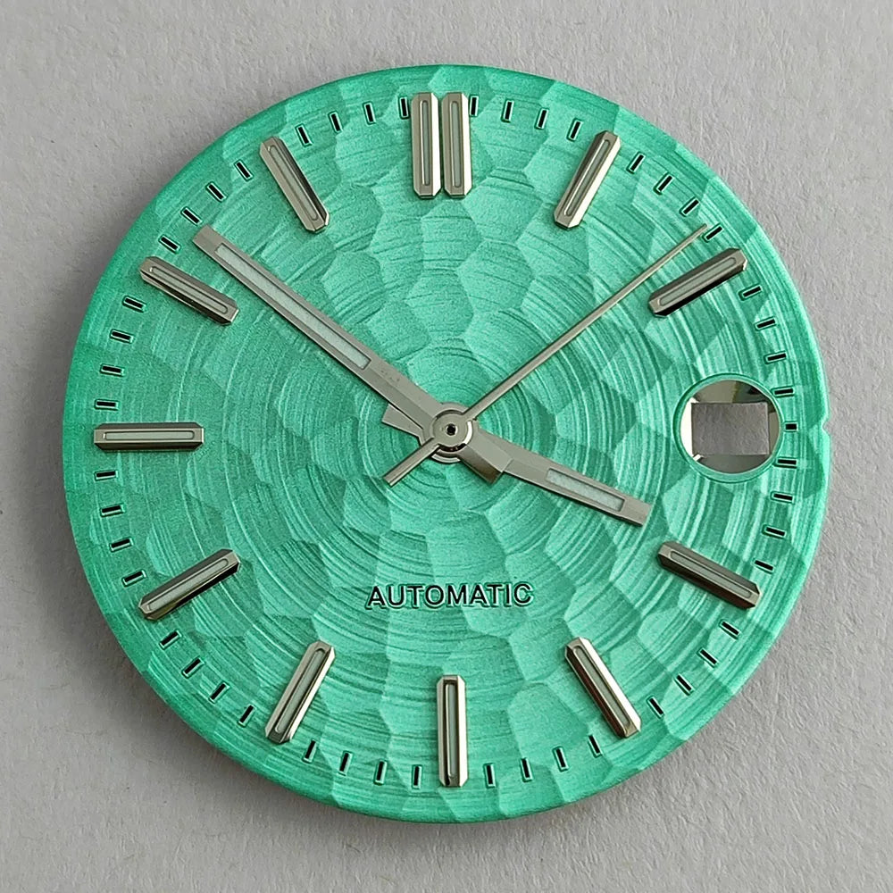 New 28.5mm NH35/NH36 dial watch dial S dial green luminous suitable for NH35/NH36 movements watch accessories repair to