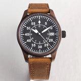 39mm Pilot Watch Wristfull P101 AR Sapphire Electroplated Copper Style Aged NH35A 10ATM