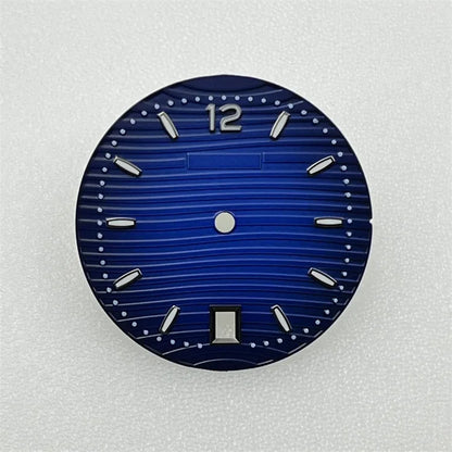 NH35 Dial PP Dial 30.5mm BGW9 Blue Luminous Watch Face for Parrot Watch Modification Accessories Fit NH35 NH36 Movement