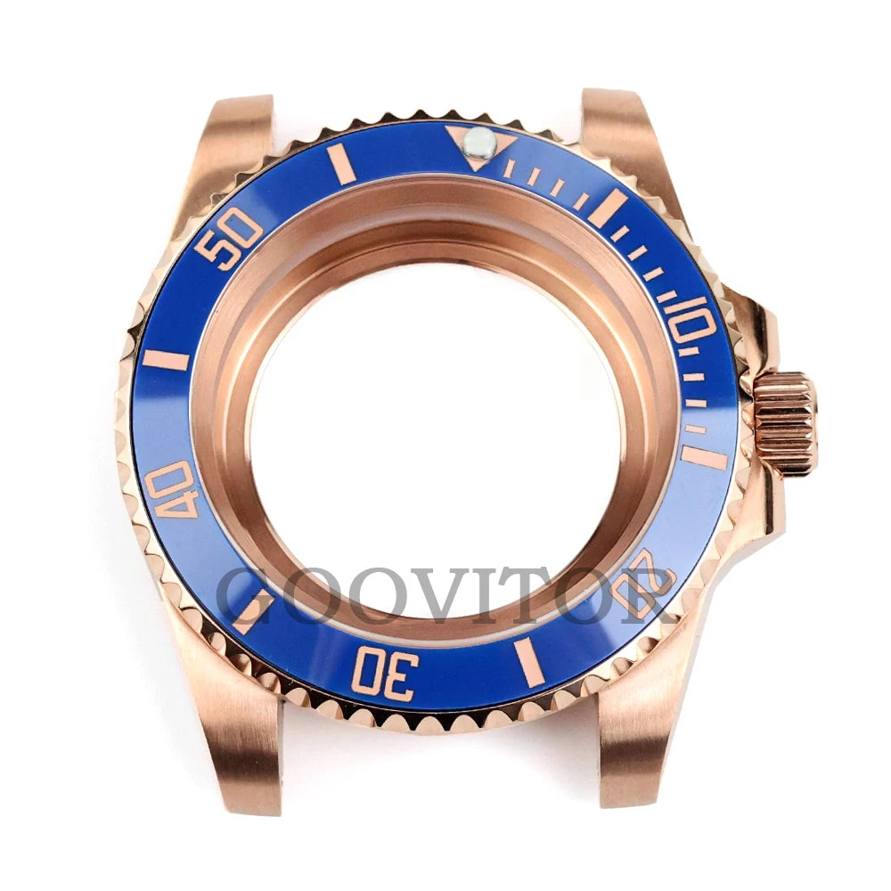 NH35 Watch Case 40mm For GMT YACHT-MASTER Seiko NH34/NH35/NH36/NH38 Movement Rose Gold Jubilee Bracelet Submariner NH35 Case