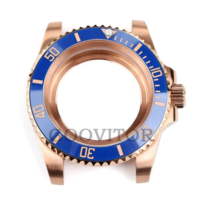 NH35 Watch Case 40mm For GMT YACHT-MASTER Seiko NH34/NH35/NH36/NH38 Movement Rose Gold Jubilee Bracelet Submariner NH35 Case