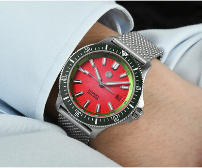 San Martin Diver SN0118G 40mm Original Design Fruit Series  NH35 Automatic 20Bar AR Sapphire BGW Luminous SN0118