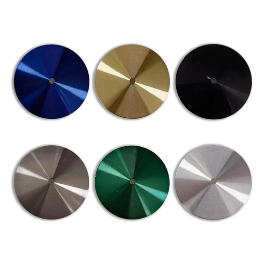 28.5mm Watch Dial No Calendar Window No Scale Watch Faces CD Texture Watch Accessories for NH35/NH36 Movement Repair Parts