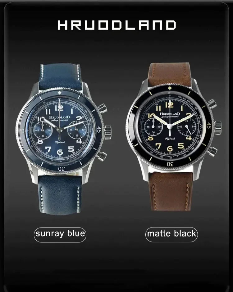 Fifty Fathoms Mod Hruodland Fo19  Chronograph Watch VK64 Quartz AR Sapphire 40MM 10bar