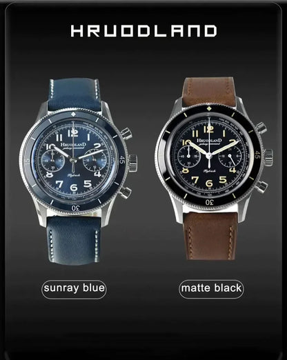 Fifty Fathoms Mod Hruodland Fo19  Chronograph Watch VK64 Quartz AR Sapphire 40MM 10bar