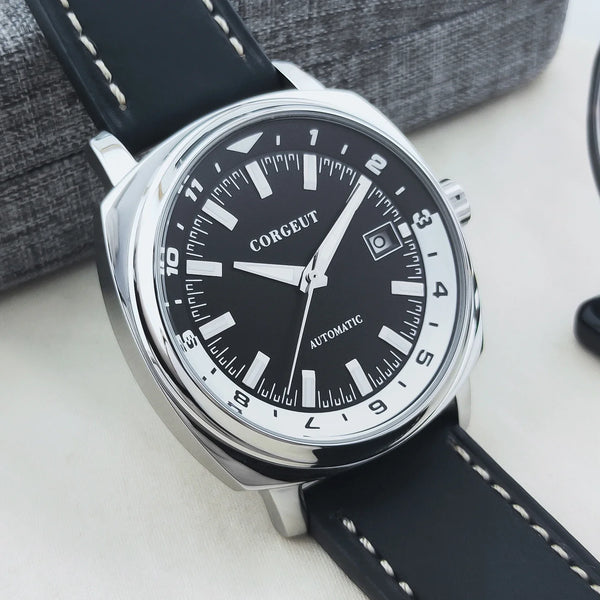 Corgeut 6018 glass back42 MM NH35 Automatic Sapphire crystal 10ATM Dress watch