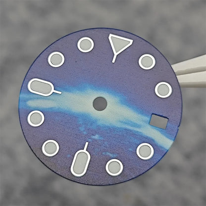 NH35 Watch dial starry sky lunar star Watch faces with Green Luminous Conversion Watch Accessories for NH35 / NH34 Movement