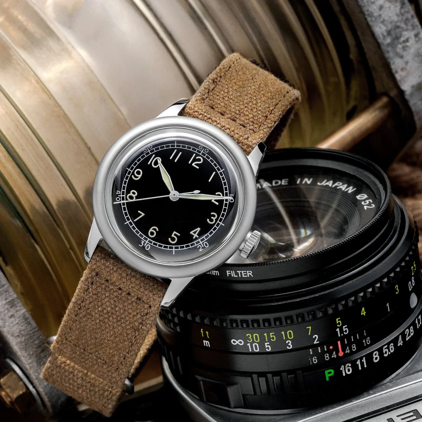 THORN SHY040 A11 Titanium Pilot Watch Military Retro NH35 AR Sapphire Luminous bullet in the back