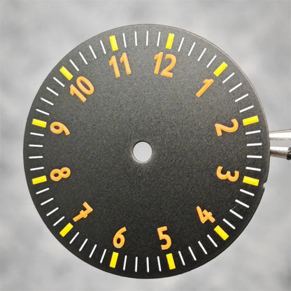 28.5MM Watch Dial NH35 Single Date / No Date Calendar Watch Faces Green Luminous Watch Accessories for NH35/ NH36/ 4R Movement