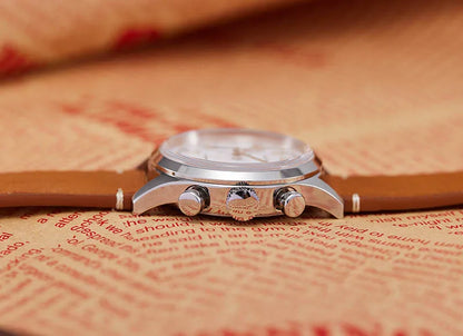 Baltany S5034 Quartz Chronograph Wristwatches 39mm Sapphire Crystal Panda Dial StainlessSteel Retro Super Luminous Vintage Watch