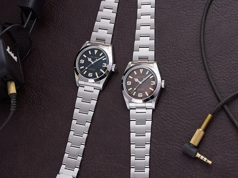 Baltany 36MM Explorer Watch Man S4056 NH38 Automatic Mechanical Watch  Waterproof 20Bar Stainless Steel Bracelet Retro Watches